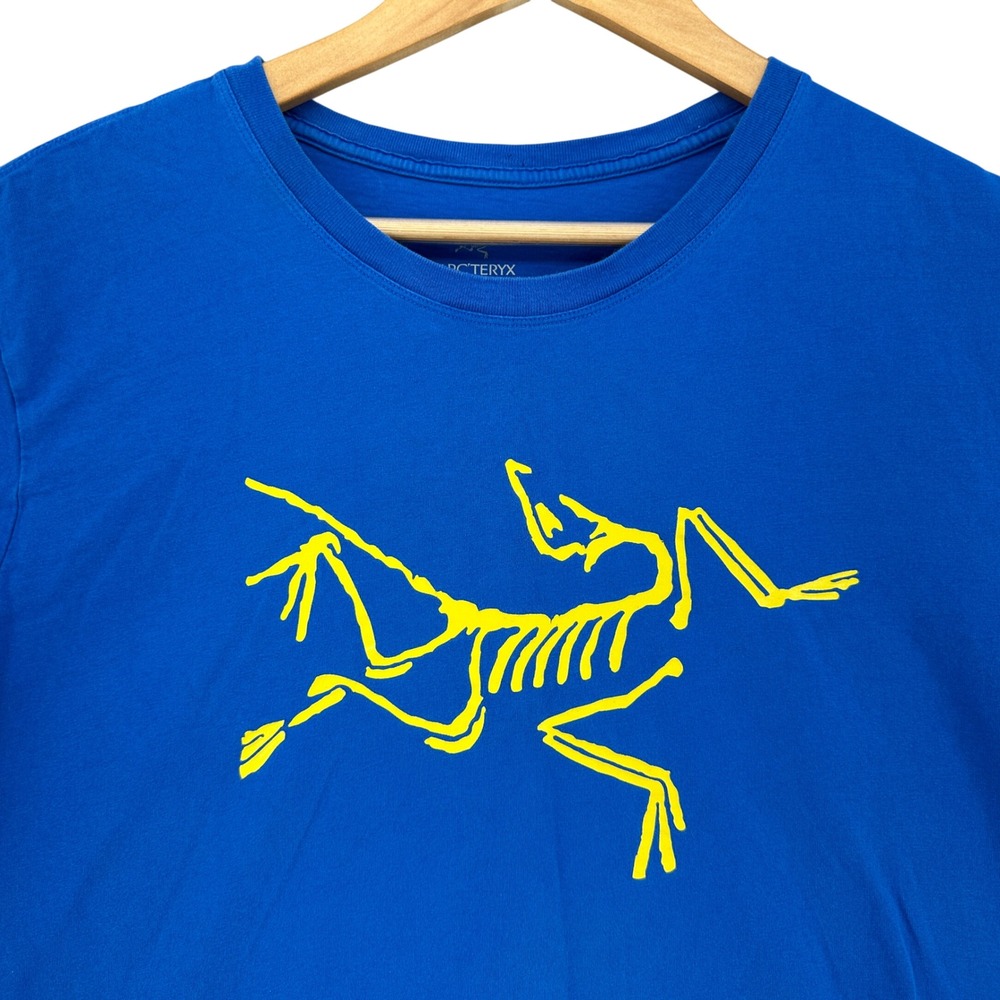 Arcteryx Blue Short Sleeve Bird Logo Graphic T-Shirt Large Outdoor Gorpcore